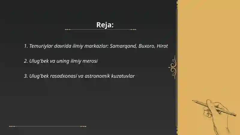 Temuriylar davrida ilm fan 2