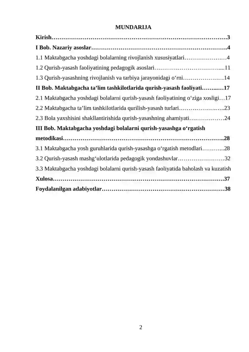 Tasviriy faoliyatga orgatish metodikasi fani 2
