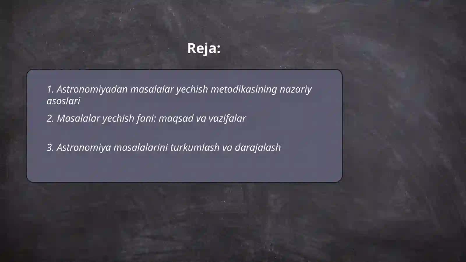 Astronomiyadan masalalar yechish metodikasi 2