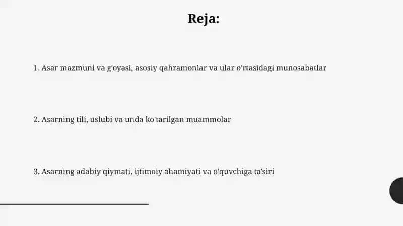 Chol va dengiz asari tahlili 2