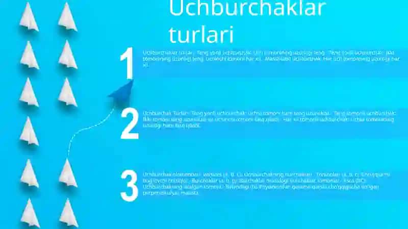 Uchburchak Turlari Va Ularning Elementlari 2