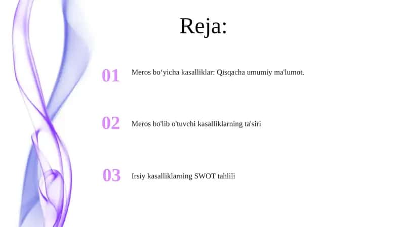 Kasalliklar bo'yicha SWOT tahlili 2