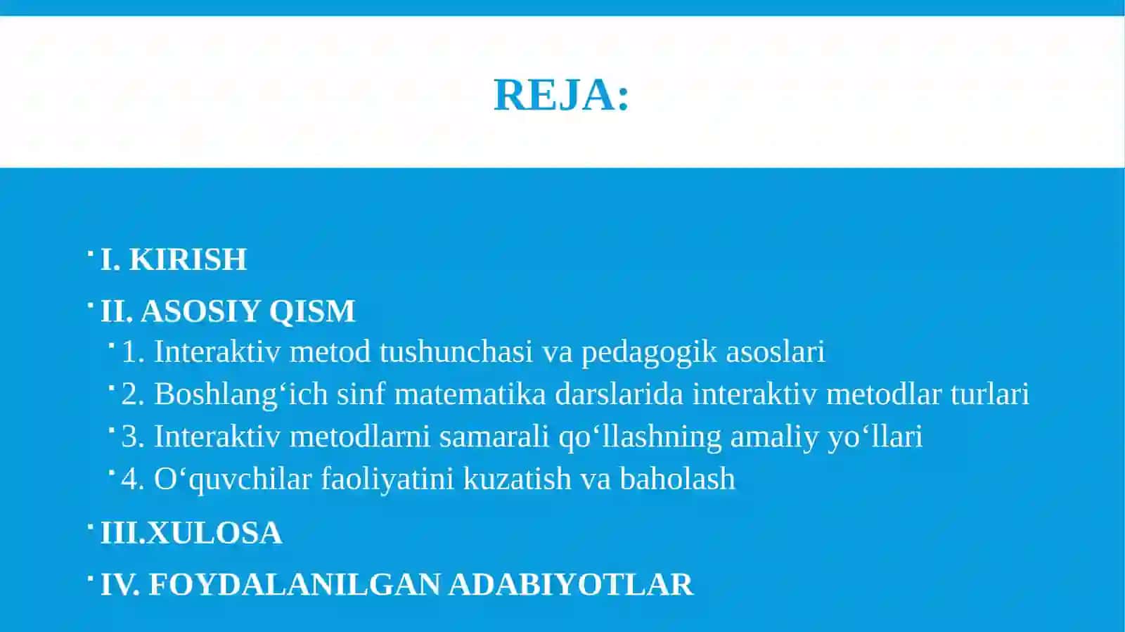 Boshlangʻich sinf matematika darslarida interaktiv metodlardan foydalanish 2