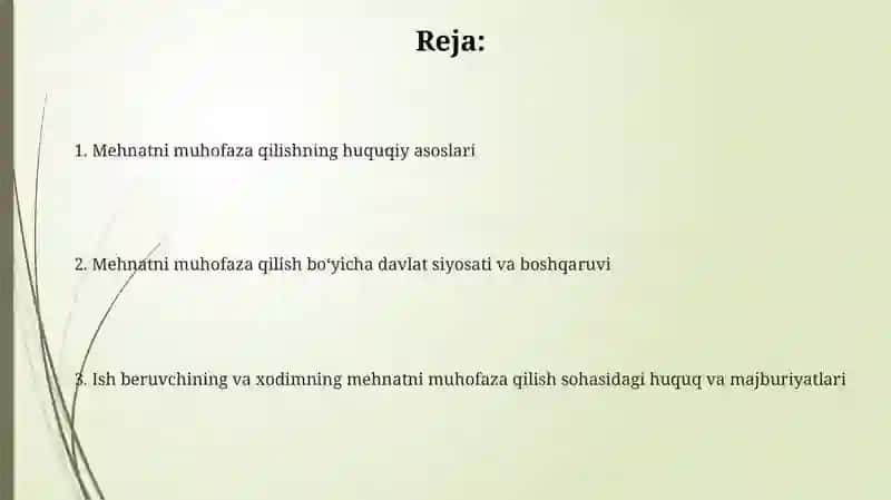Mehnat Muhofazasining Huquqiy-me'yoriyasoslari 2