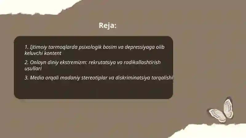 Media makonda psixologik, diniy va madaniy tahdidlar 2