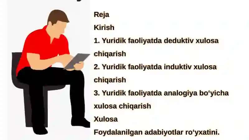 Huquqiy faoliyat - Deduktiv, Induktiv va Analogiya bo'yicha Xulosachiqarishning ahamiyati 2