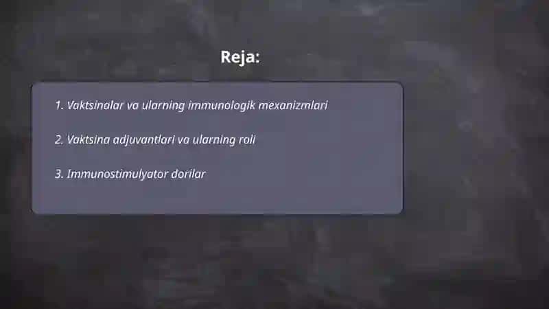Immunitetga ta‘sir etuvchi vositalar 2