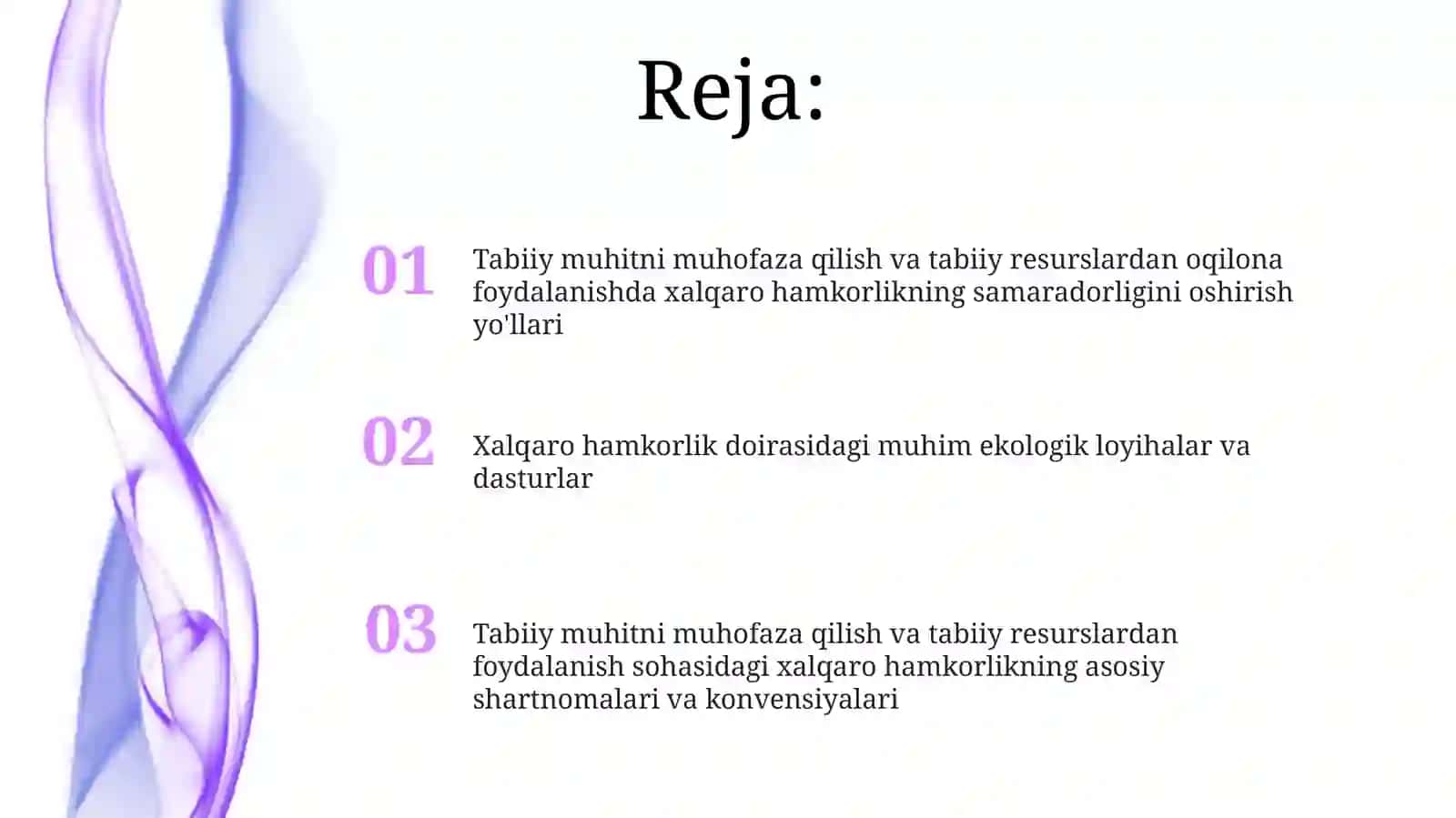 Tabiiy muhitni muhofaza qilish va tabiiy resurslardan foydalanish sohasida xalqaro hamkorlik 2