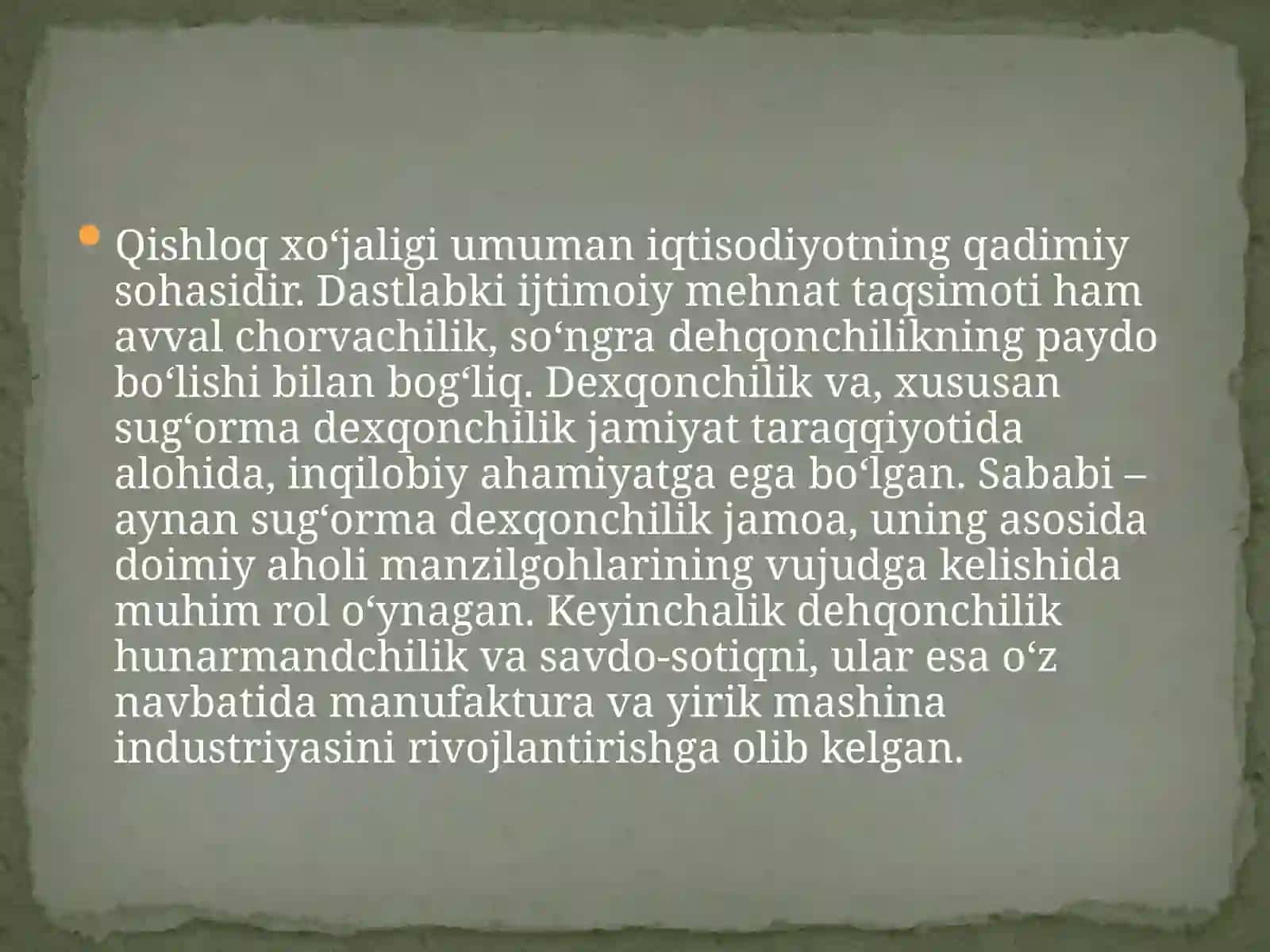 Qishloqxo‘jaligining ijtimoiy va hududiy tashkil qilish xususiyatlari 2