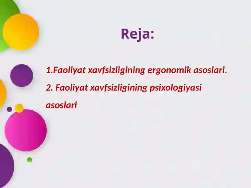 Mehnatfaoliyat jarayonida ergonomikaning ro‘li 2