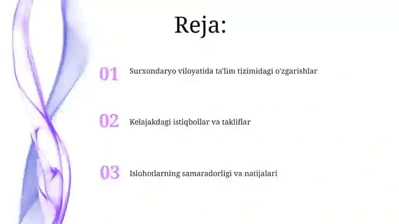 XX asrda O'zbekistonda ta'lim tizimidagi oʻzgarishlar va islohotlar 2