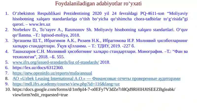 10-сон БҲХС Ҳисобот давридан кейинги ҳодисалар 2