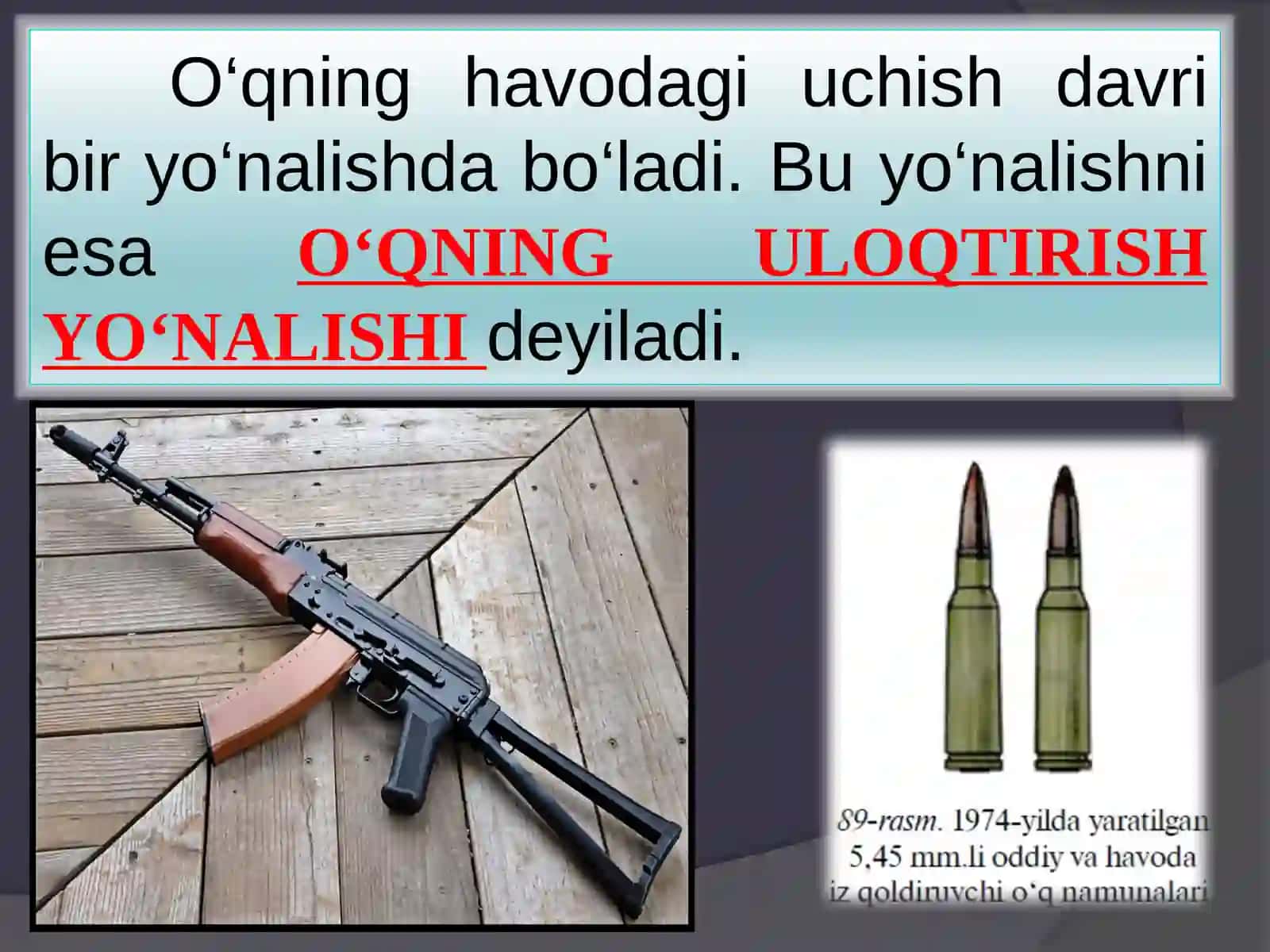 O‘q trayektoriyasi 2