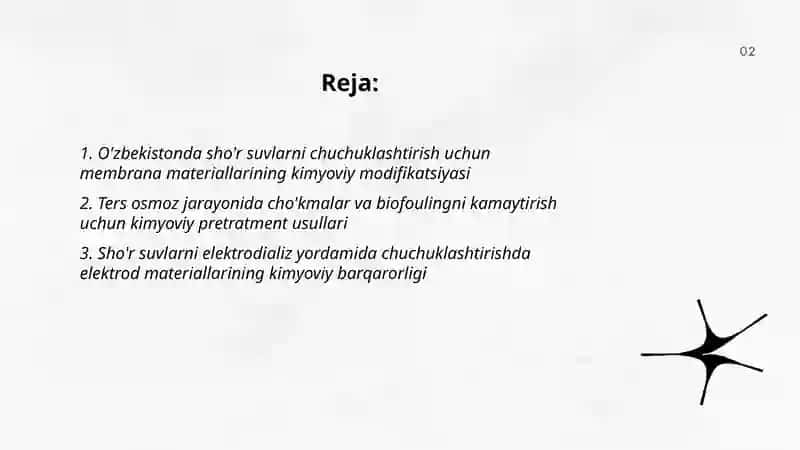 O'zbekistonda sharoitida sho'r suvlarni chuchuklashtirish g'oyasini yaratish 2