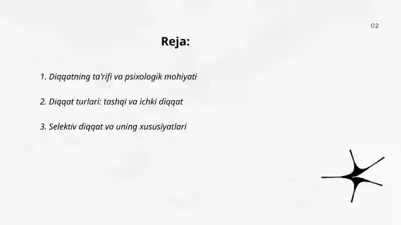 Diqqat turlari va uning xususiyatlari 2