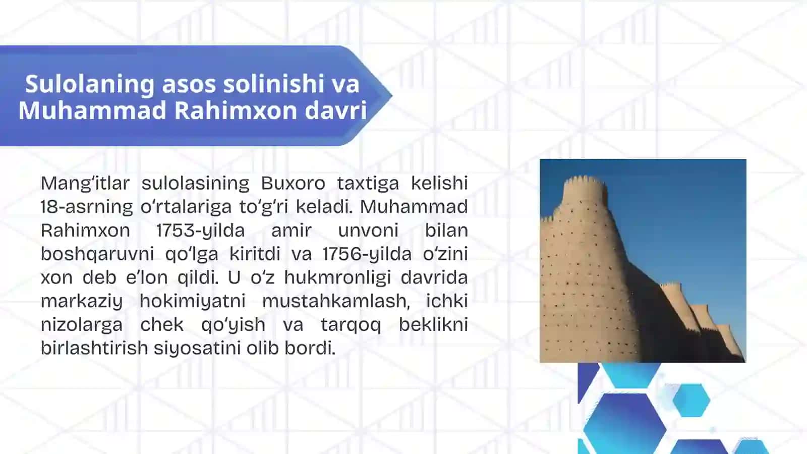 Buxoro amirligida Mangʻitlar sulolasi davri (1753-1920) 2