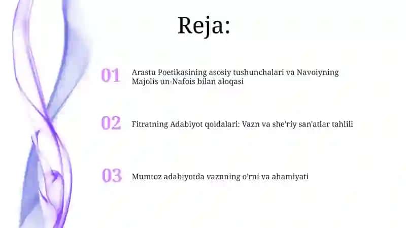 Aristotel poetika asari, Alisher Navoiy Majolis un-nafois 2