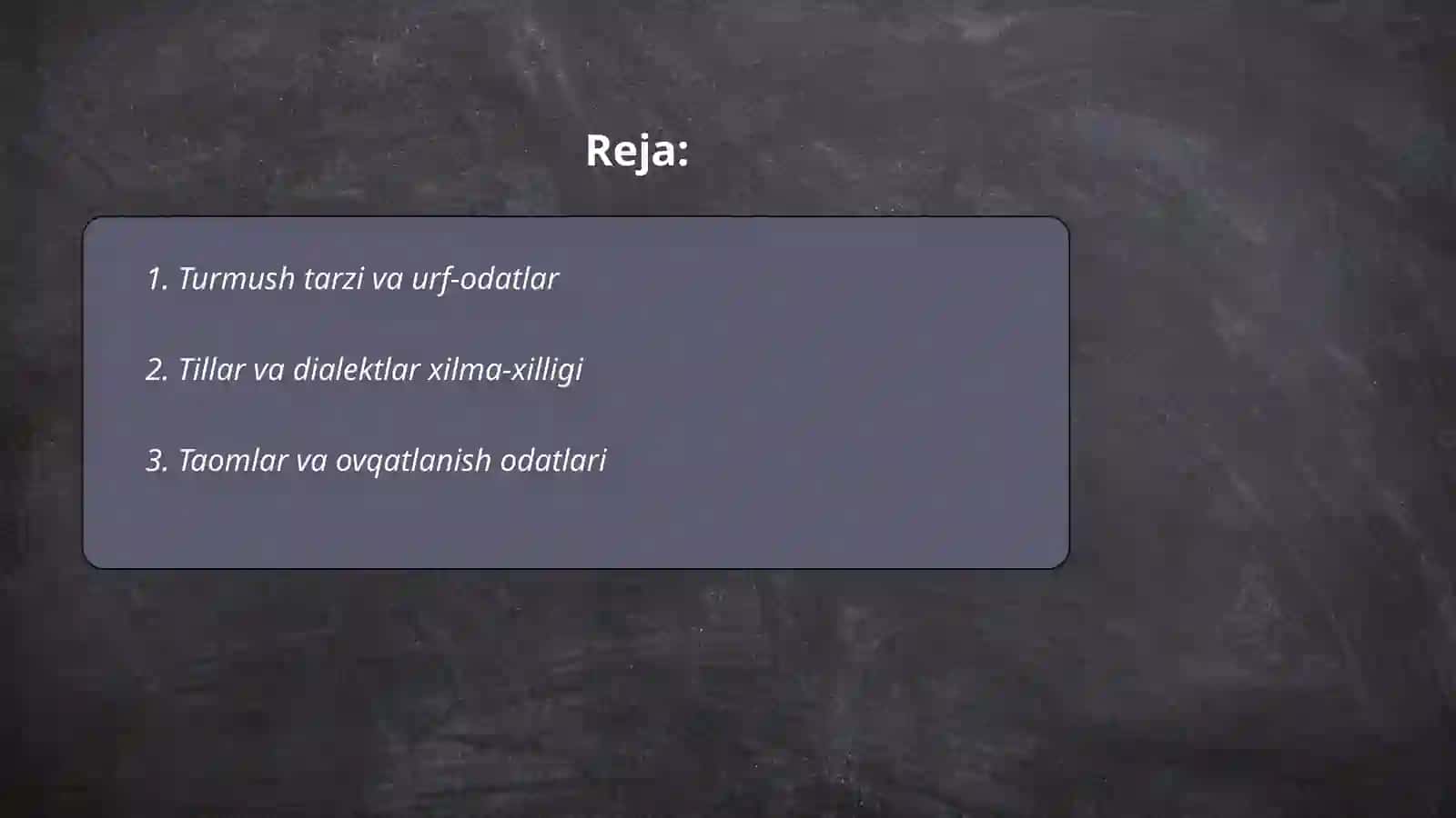 Dunyo xalqlari ma'daniyatudagi umumiy farqlar 2