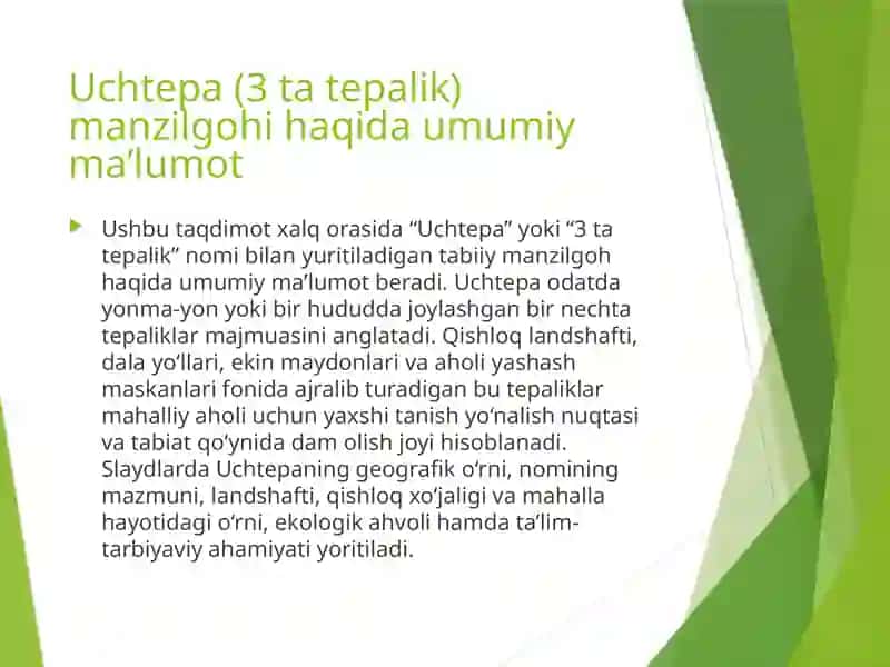 Uchtepa(3 tatepalik)manzilgohihaqidaumumiyma’lumot 2