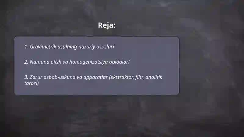 Quyultirilgan sut-Yog’ miqdorini aniqlash-Gravimetrik usul 2