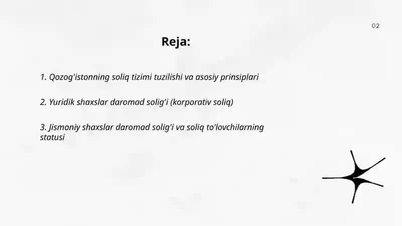 Qozog’iston davlatining soliq tizimi 2