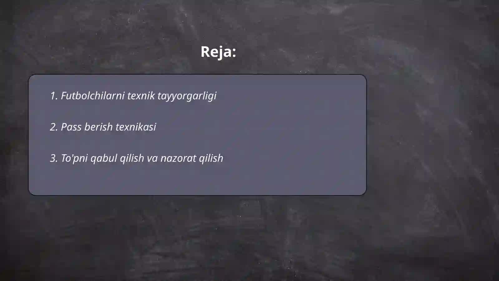 Futbolchikarni texnik-taktik tayyorgarligini tashkil etish xususiyati 2