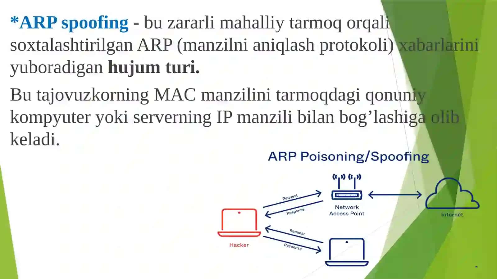ARP-Poisonning tushunchasi va hujumlardan himoyalanish usullari 2
