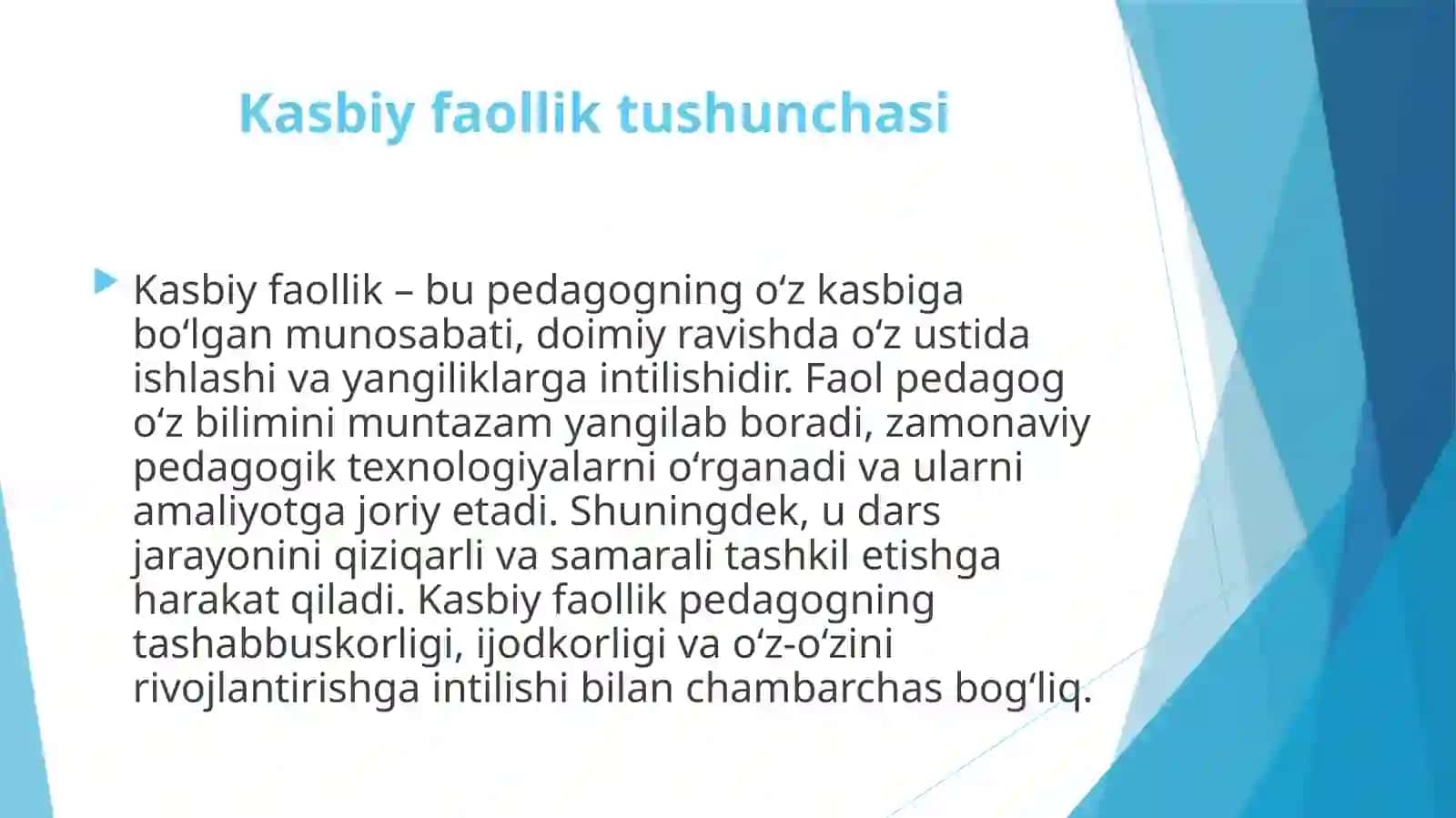 Pedagoglarningkasbiy faolligini oshirishda rahbarlarning vazifalari 2