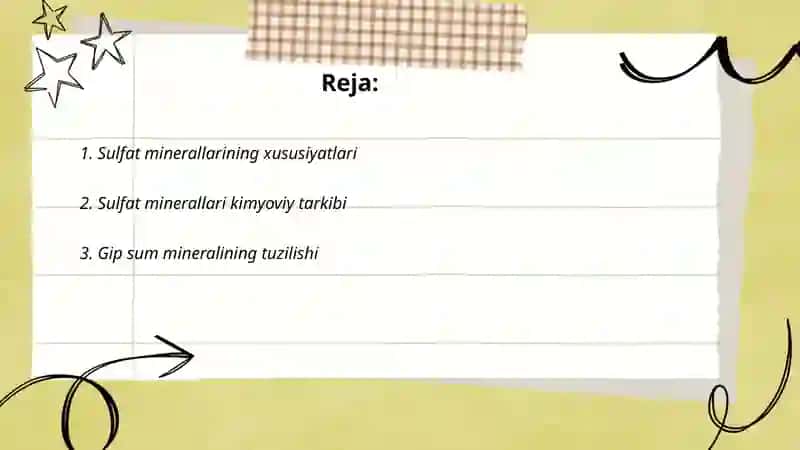 Sulfatlar sinfi minerallari 2