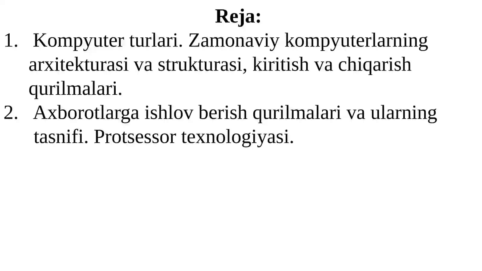 SHAXSIY KOMPYUTERLARNING TUZILISHI 2