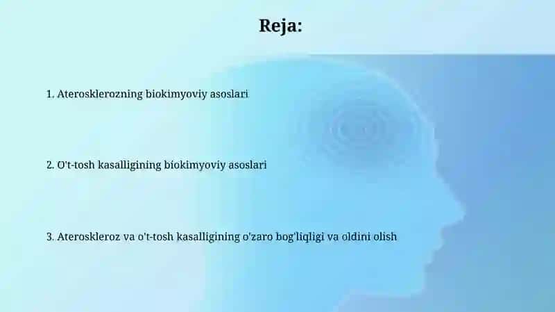 Ateroskeleroz rivojlanishining biokimyoviy asoslari 2