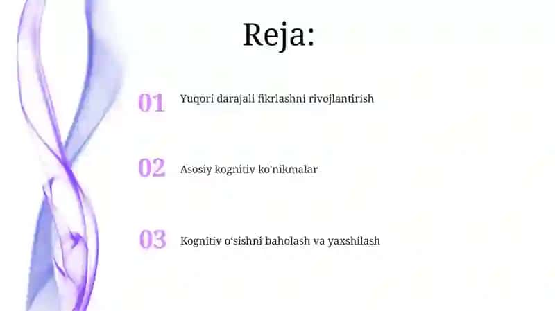 Kognitivlikni shakllantirish 2