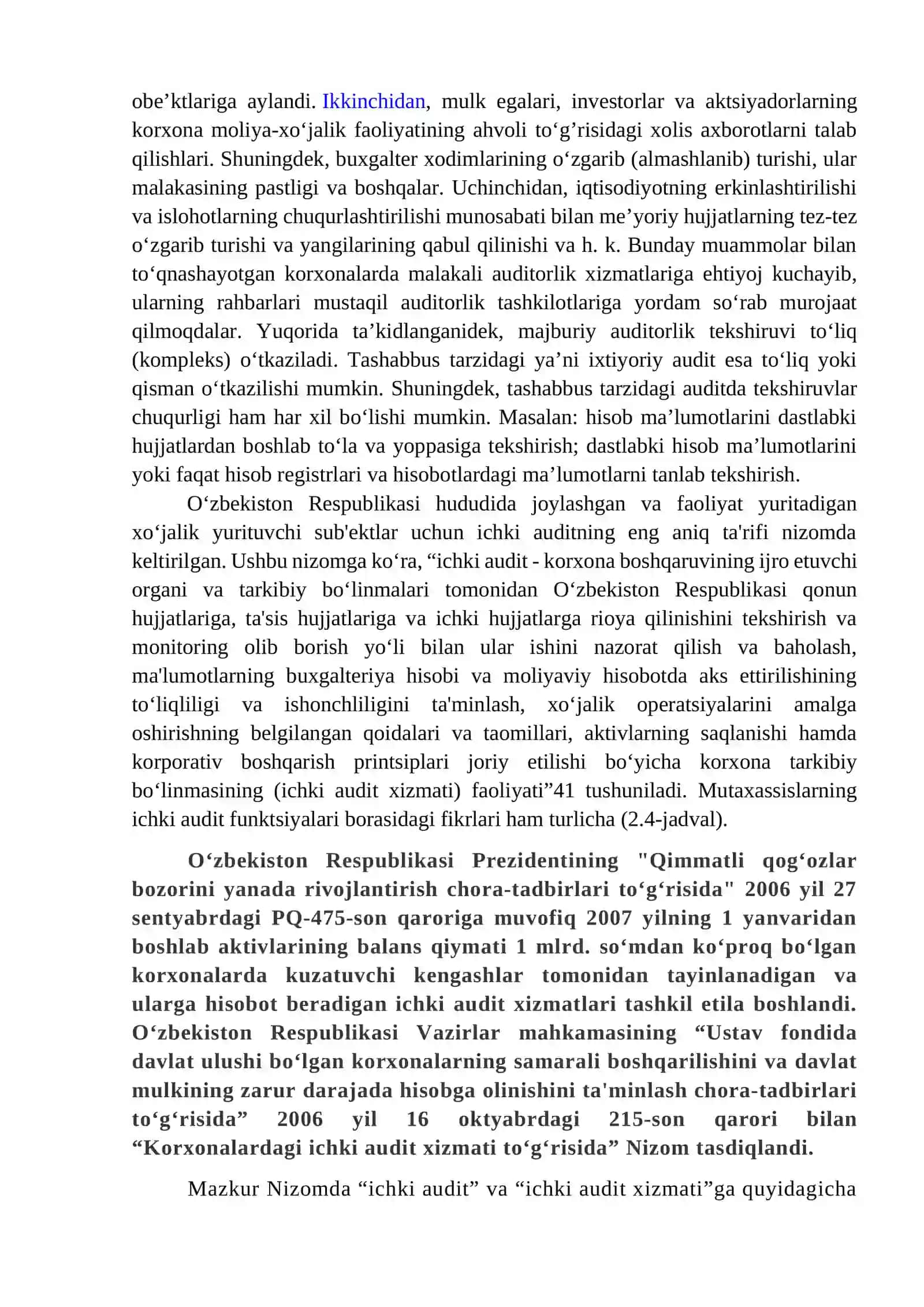 Tashabbus tarzidagi (ixtiyoriy) auditorlik tekshiruvi 2