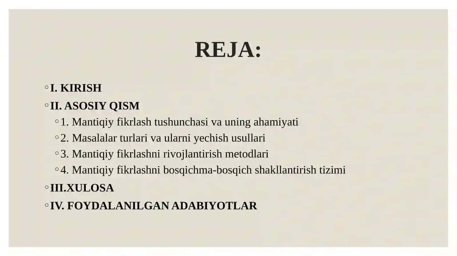 Mantiqiy fikrlashga oid masalalar udtida ishlash.(3-sinf) 2