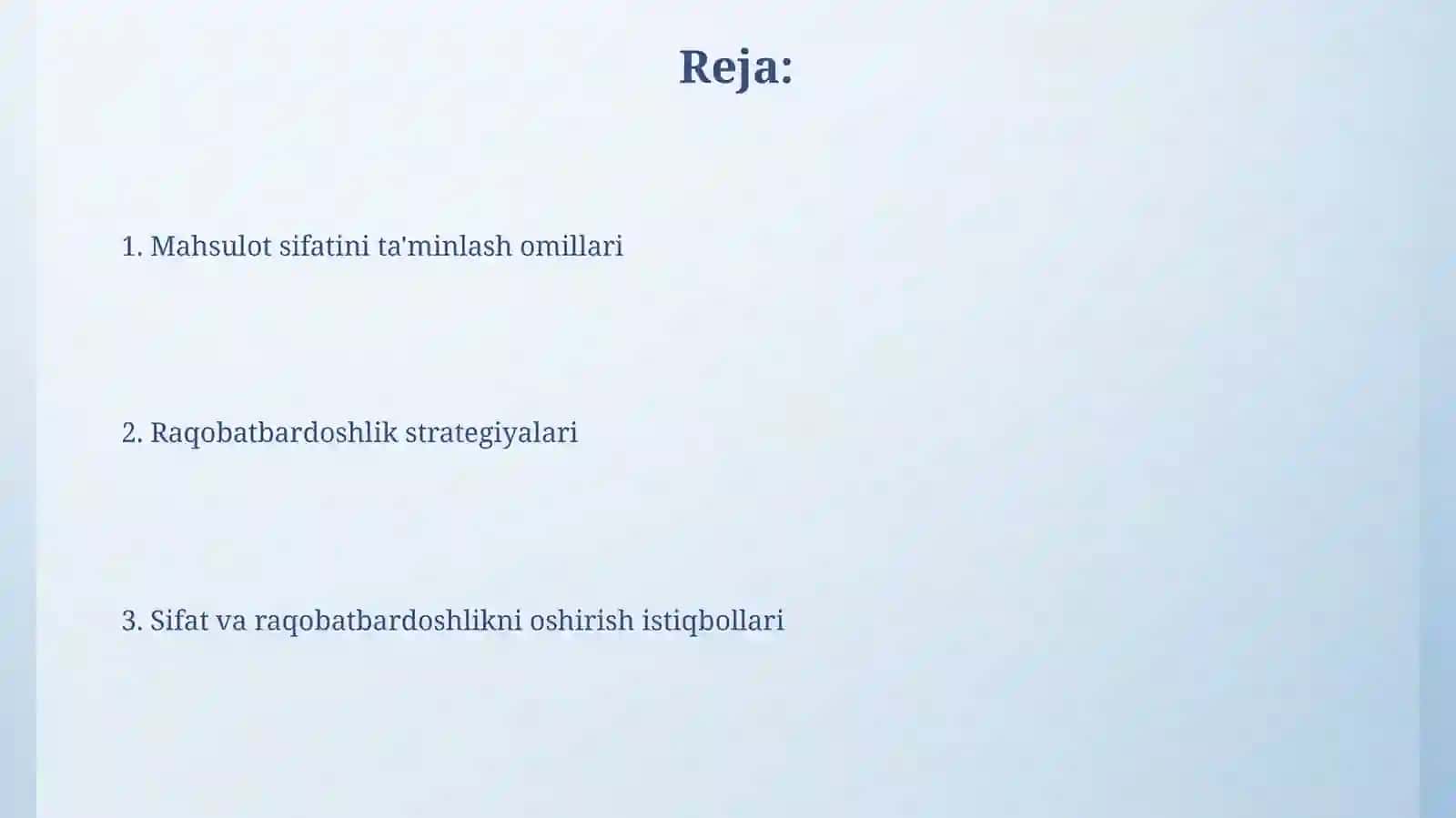 Oziq ovqat sanoatida mahsulot sifati va raqobatbardoshlikni ta'minlash omillari 2