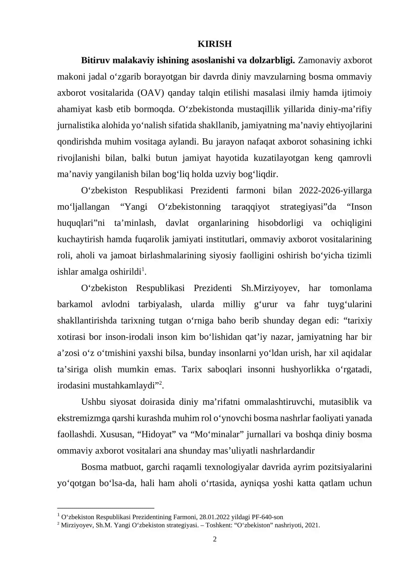 DINIY MAVZULARNING BOSMA OMMAVIY AXBOROT VOSITALARIDA YORITILISH AHAMIYATI 2
