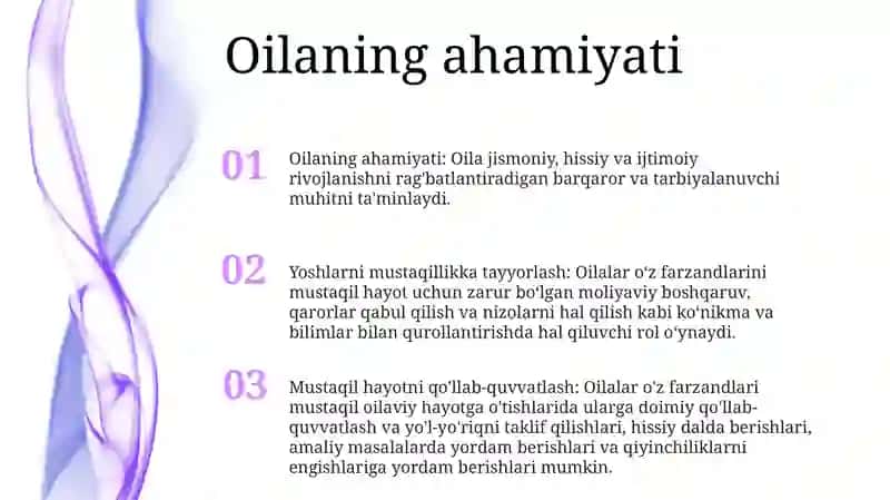 Oilada Yoshlarni Mustaqil Oilaviy Hayotga Tayyorlash 2