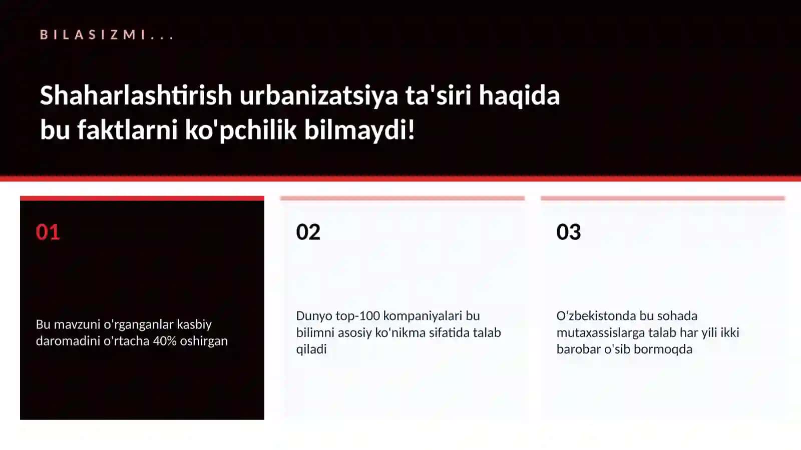 Shaharlashtirish urbanizatsiya ta'siri 2