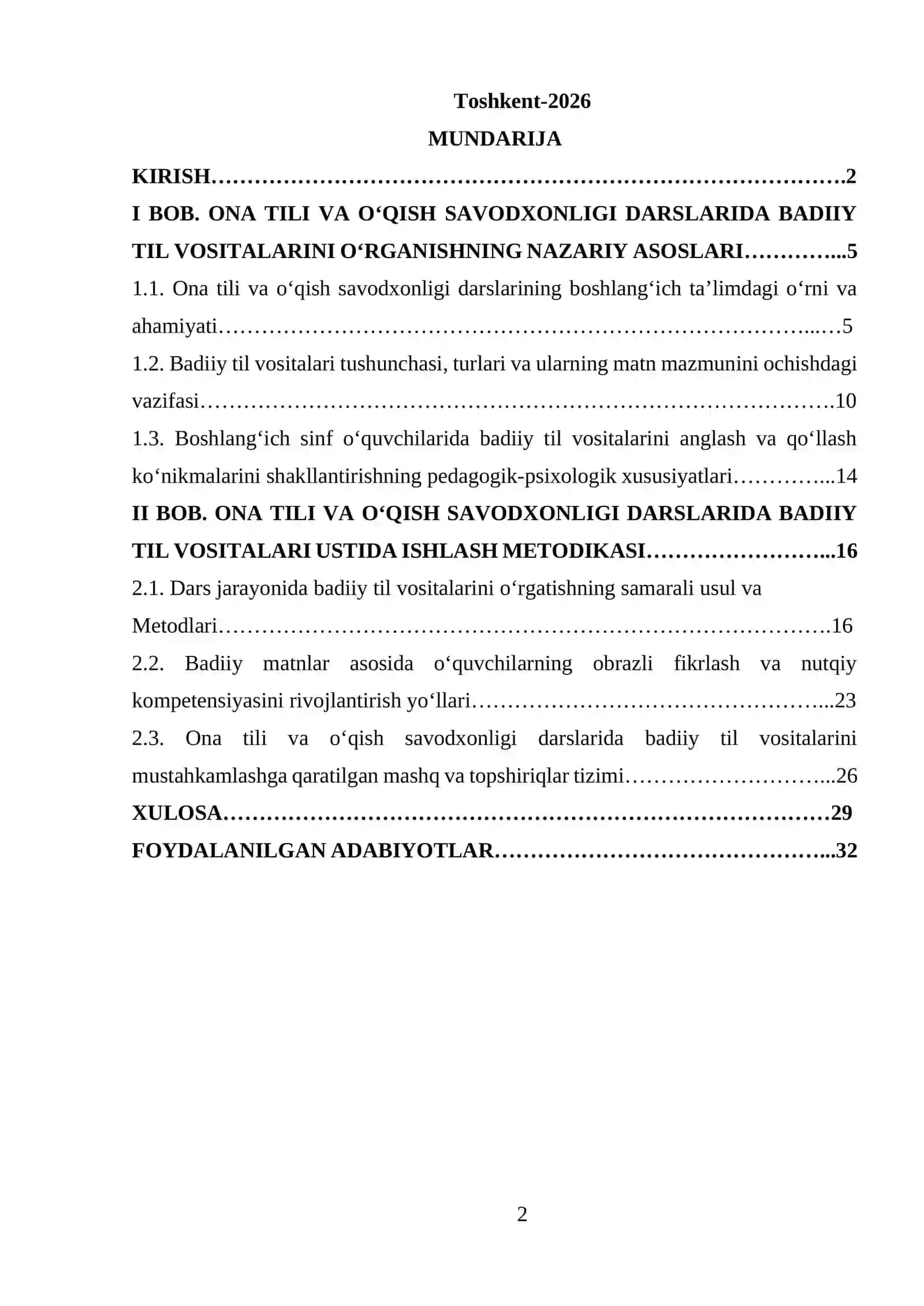 Ona tili va o’qish savodxonligi darsida badiiy til vositalari ustida ishlash. 2