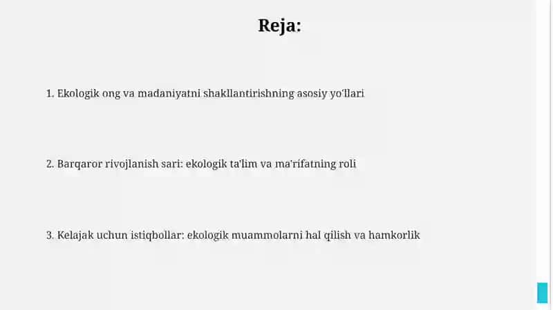 Ekologik ong va ekologik madaniyatni shakllantirish 2