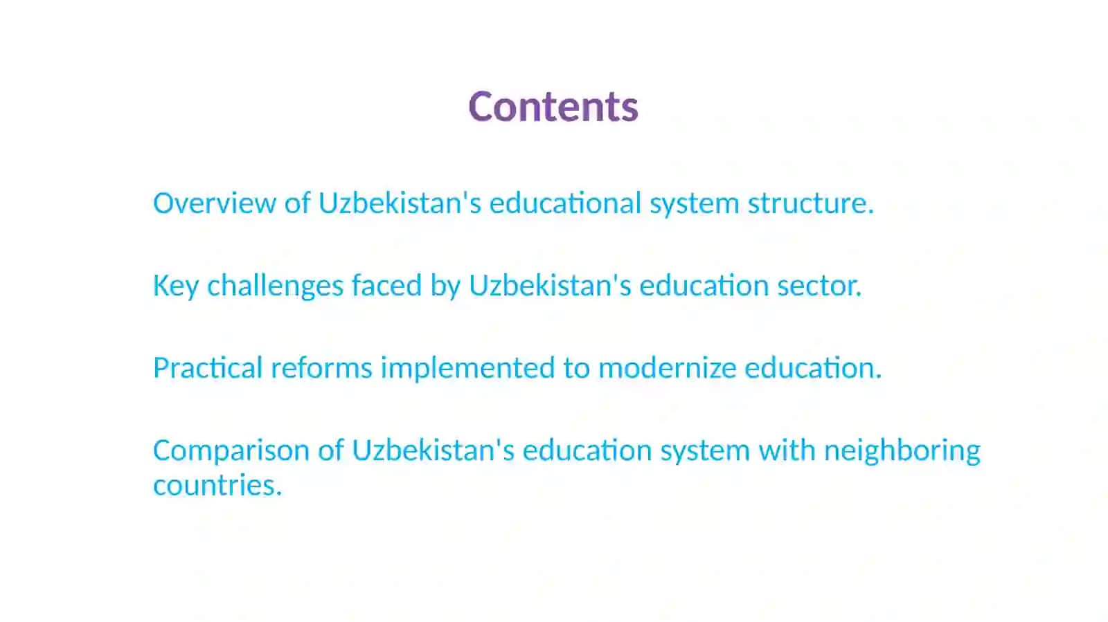 The educational system of Uzbekistan 2