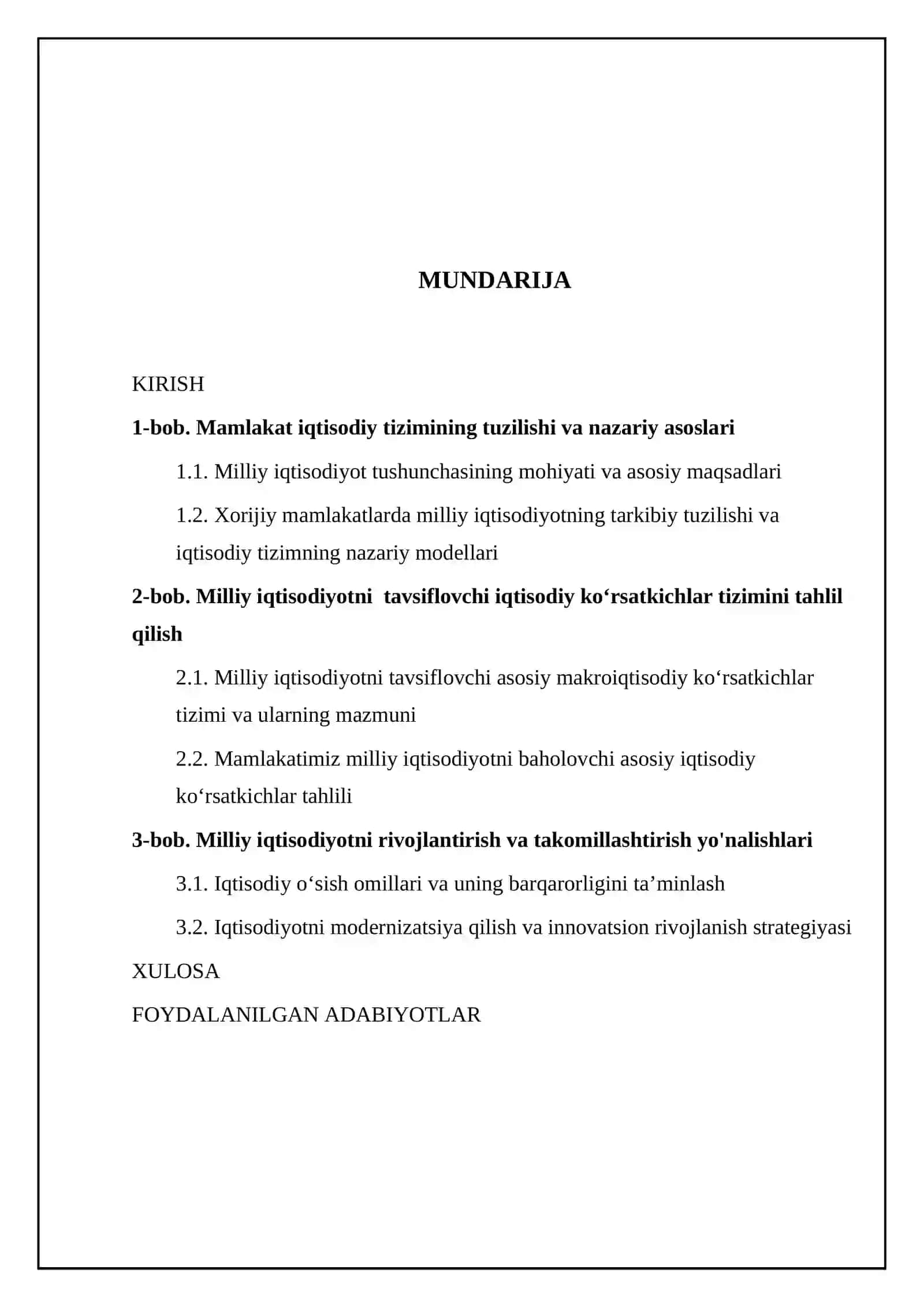 Milliy iqtisodiyotning mazmuni va uning tuzilishi 2