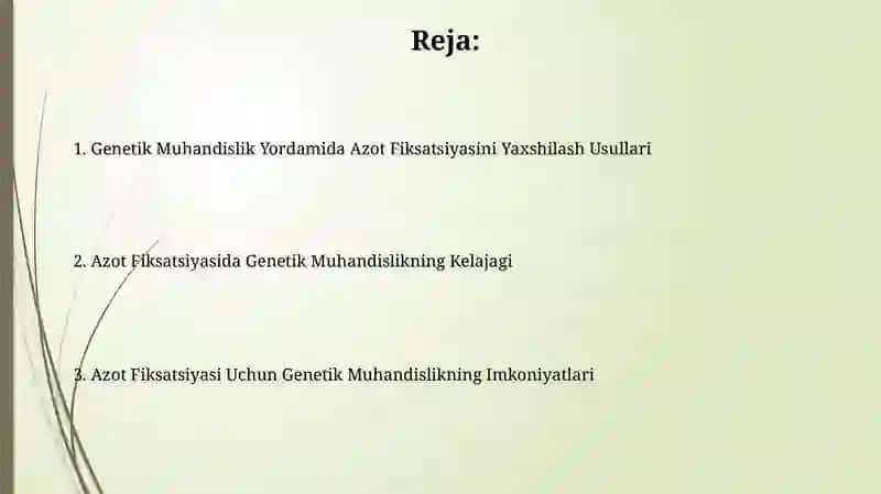 Azotni Fiksasiyalash Maqsadida Genetik Muxandislikdan Foydalanish 2