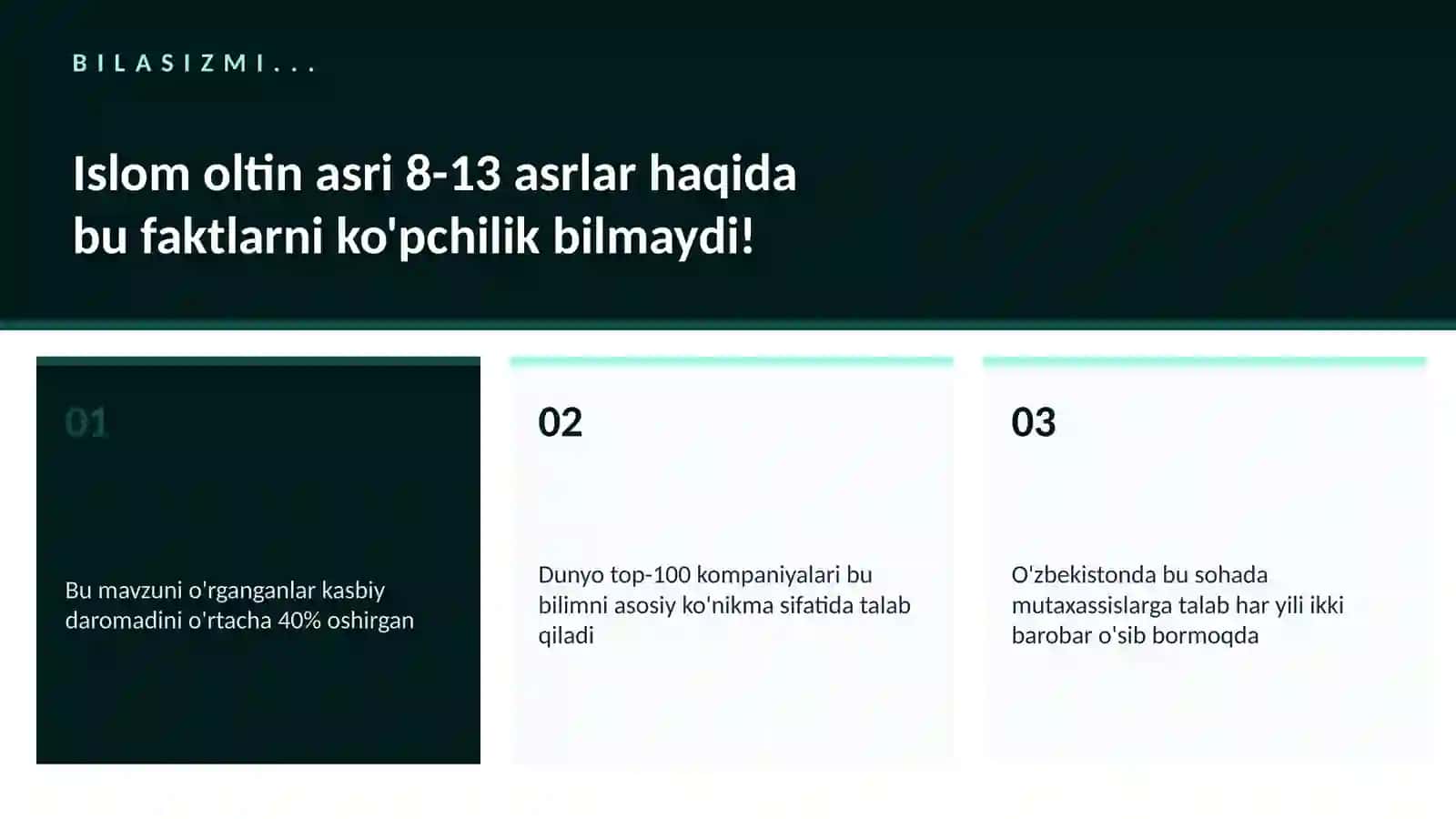 Islom oltin asri 8-13 asrlar 2