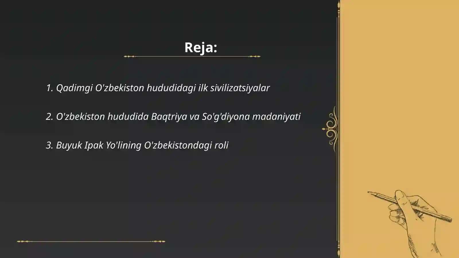 O'zbekistonning rivojlanish tarixi 2