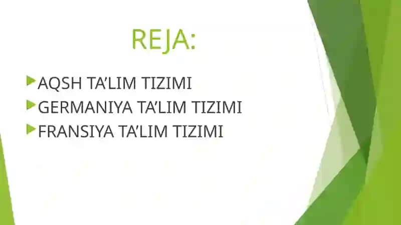 IQTISODIY RIVOJLANGAN XORIJIY DAVLATLARDA TA’LIM TIZIMI 2