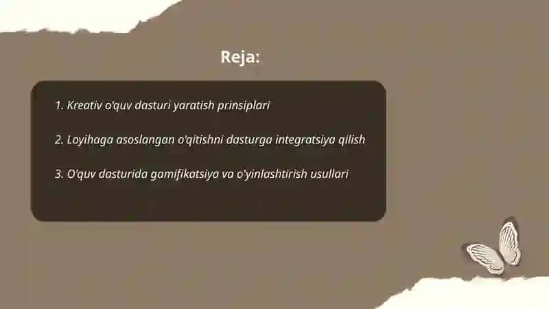 Kreativ o'quv dasturi yaratish prinsiplari 2