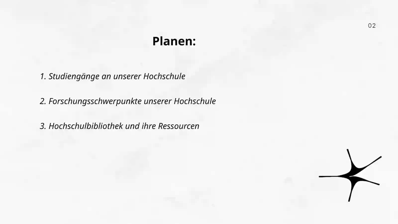 Studiengänge an unserer Hochschule 2
