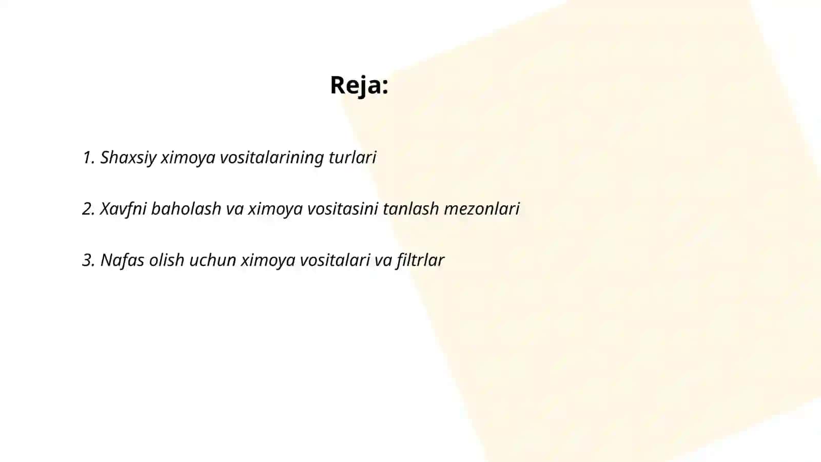 Shaxsiy ximoya vositalari 2