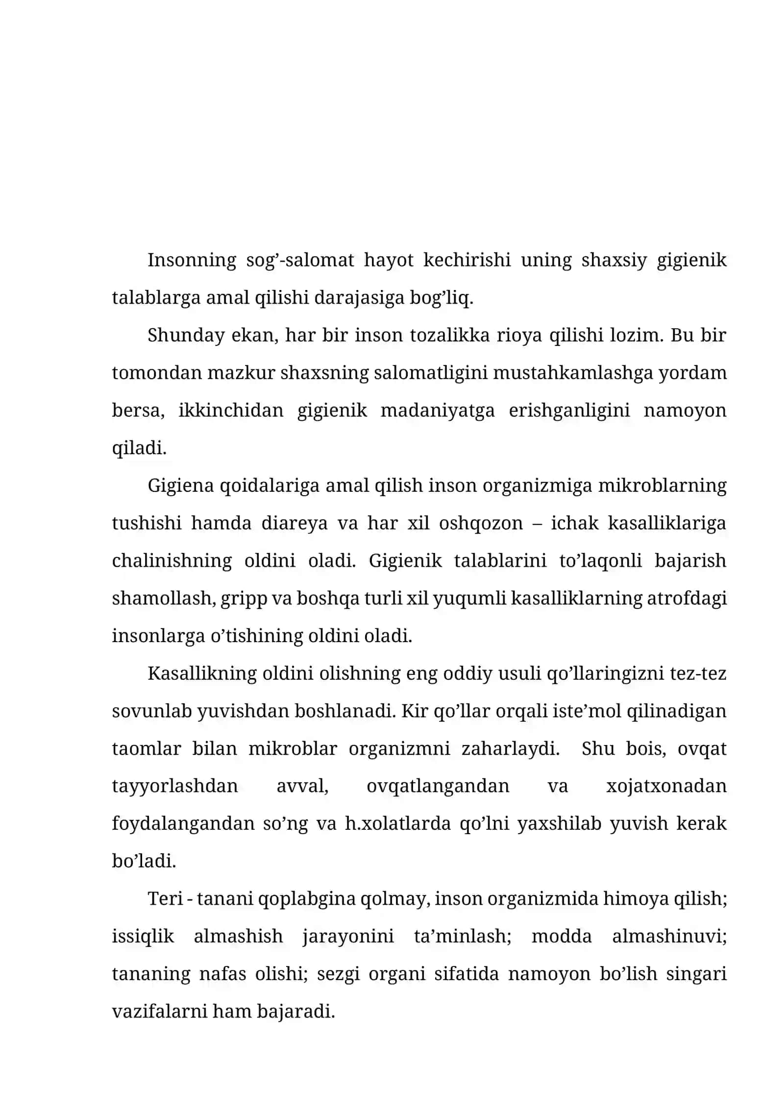 Sog’lom turmush tarzini qaror toptirishda shaxsiy gigienaning ahamiyati 2